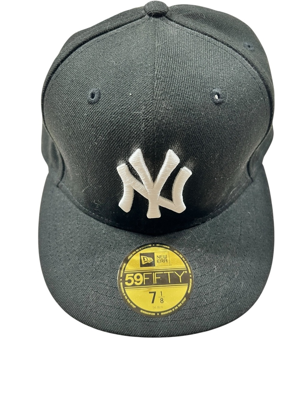 New Era Black 59FIFTY Fitted Hat (7 1/8)
